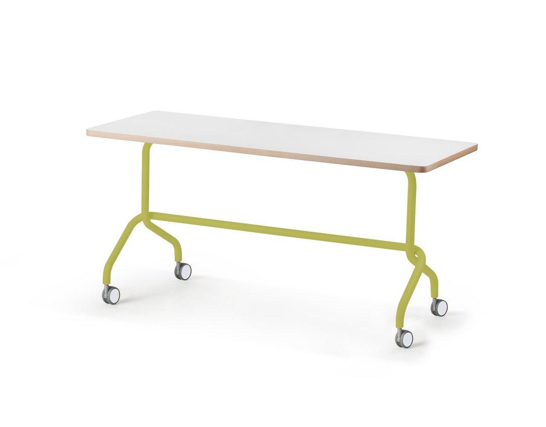 fold table double workspaces casters