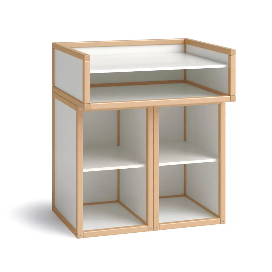 Wickelkommode offen FLÖTOTTO - 8480 Wickelkommode mit Tür und Schubkästen