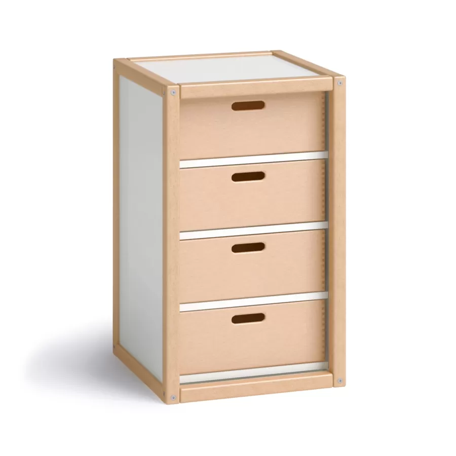 Container mit 4 Schubkästen in Profilfarbe FLÖTOTTO - 8426 Container mit Schubkästen H74 B60