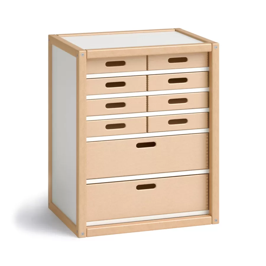 Kontejner s 10 šuplíky v barvě profilu FLÖTOTTO - 8434 Container mit Schubkästen