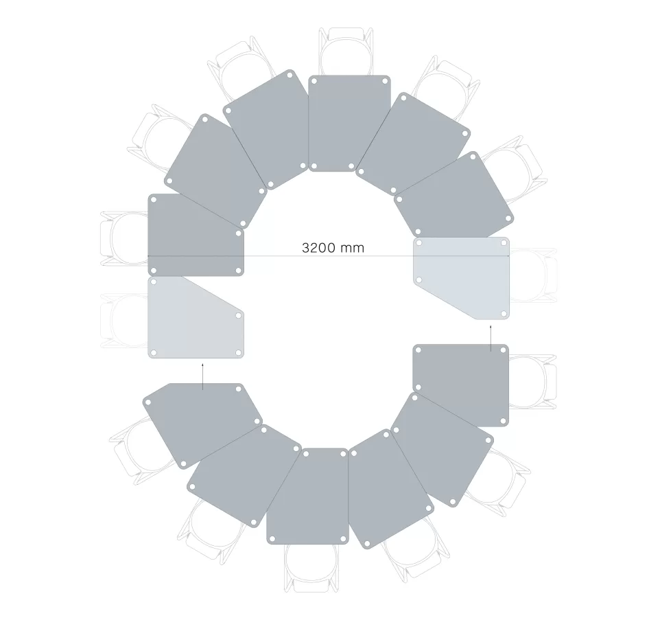 FLÖTOTTO - FLEX TABLE Fünfecktisch