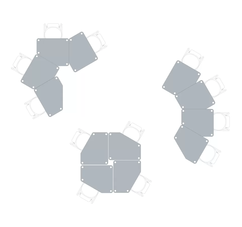 FLÖTOTTO - FLEX TABLE Fünfecktisch