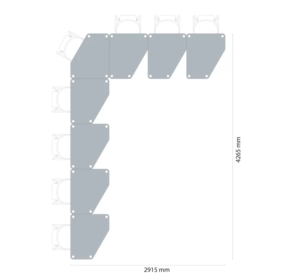 FLÖTOTTO - FLEX TABLE Fünfecktisch