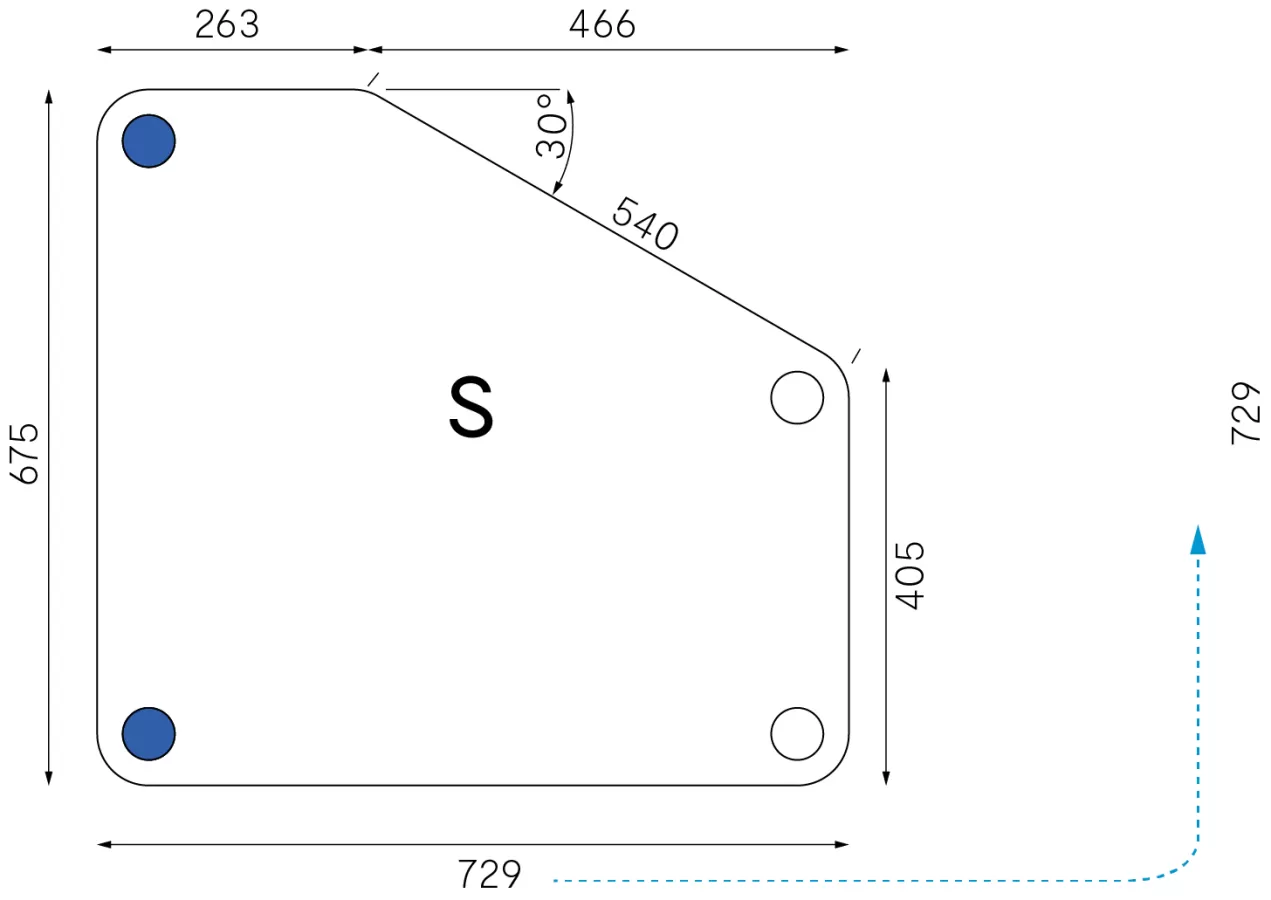 FLÖTOTTO - FLEX TABLE Fünfecktisch