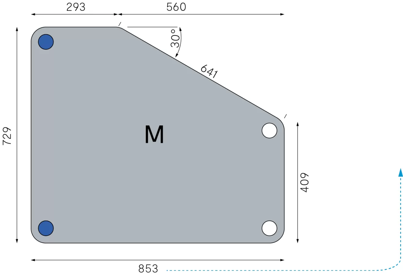 FLÖTOTTO - FLEX TABLE Fünfecktisch