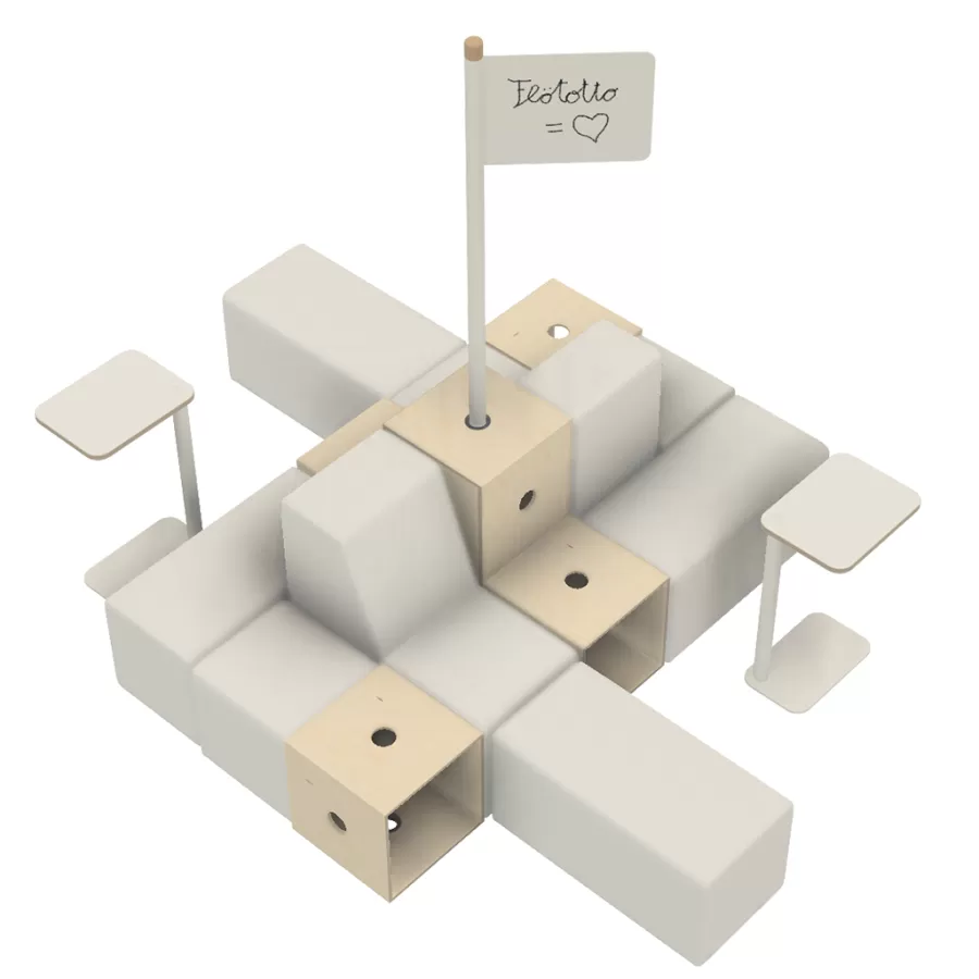 FLÖTOTTO - ACTIVE Säulenrohr für Ausstellungssystem