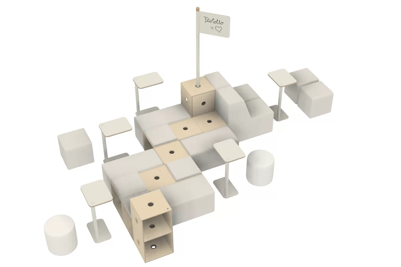 FLÖTOTTO - ACTIVE Säulenrohr für Ausstellungssystem