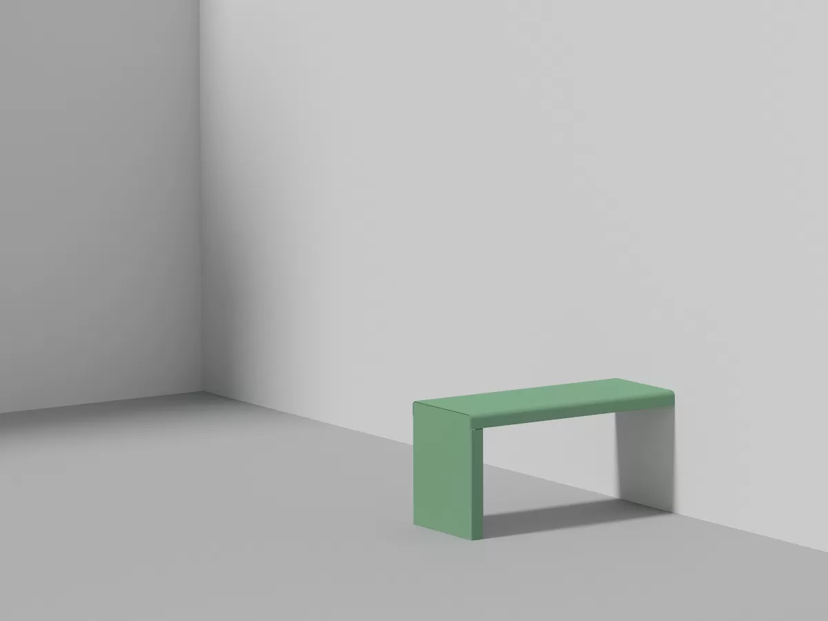 STEEL wall-mounted bench FLÖTOTTO - STEEL Stahlmöbel