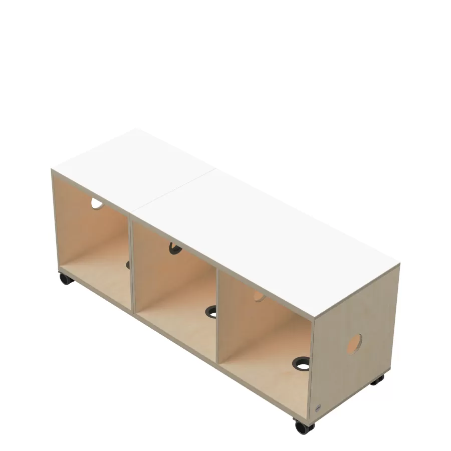 ACTIVE BOX 1 a ACTIVE Box 2 s tabulí ACTIVE Whiteboard na podstavci ACTIVE Rolluntersatz FLÖTOTTO - ACTIVE Whiteboardplatte 40x40