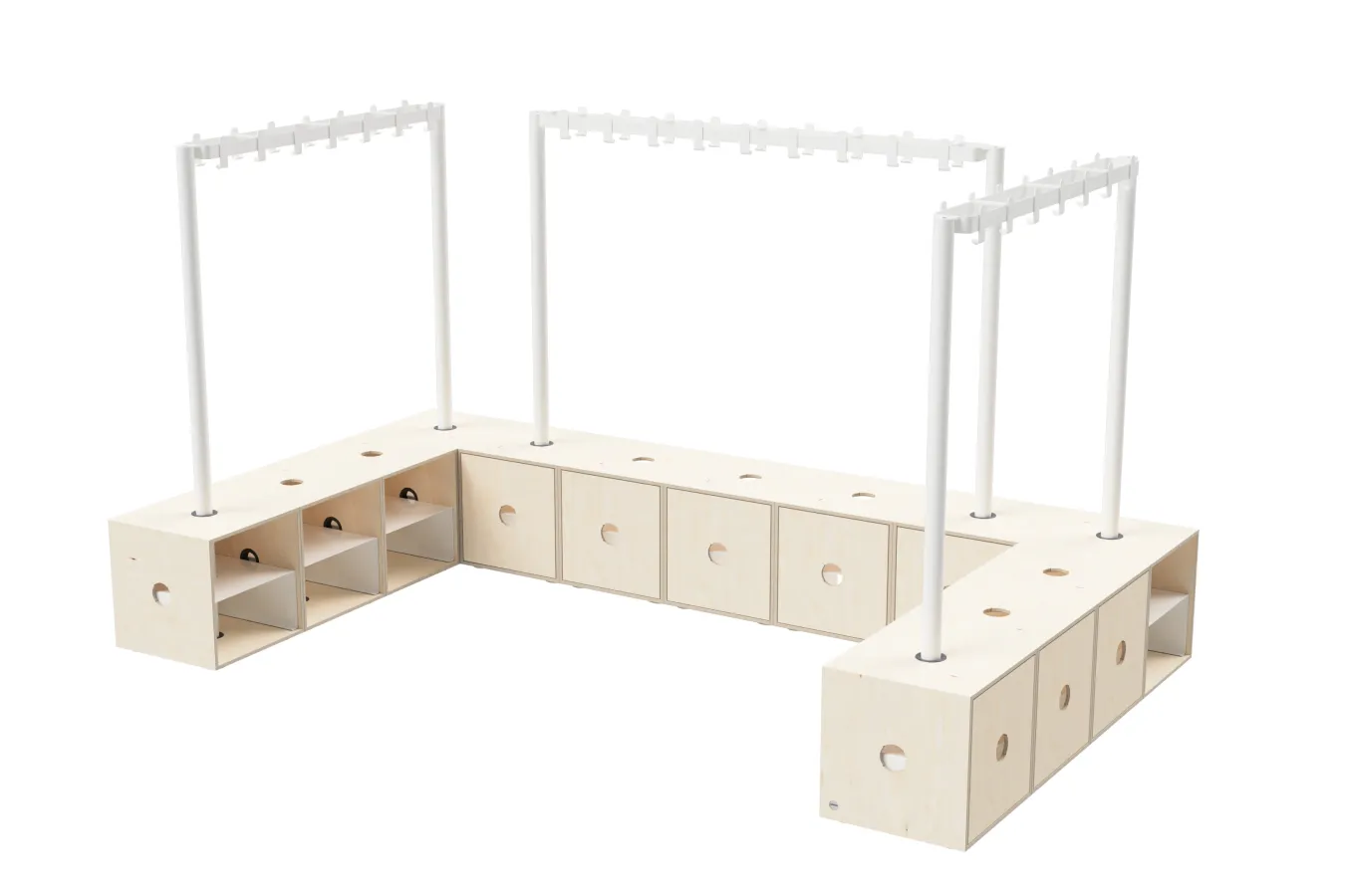 Varianta umístění 4 FLÖTOTTO - ACTIVE Garderobe