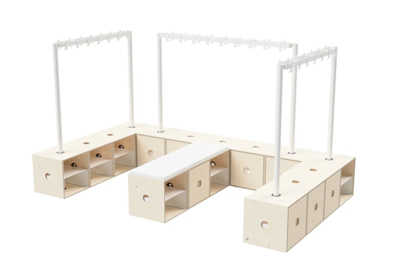Varianta umístění 3 FLÖTOTTO - ACTIVE Garderobe