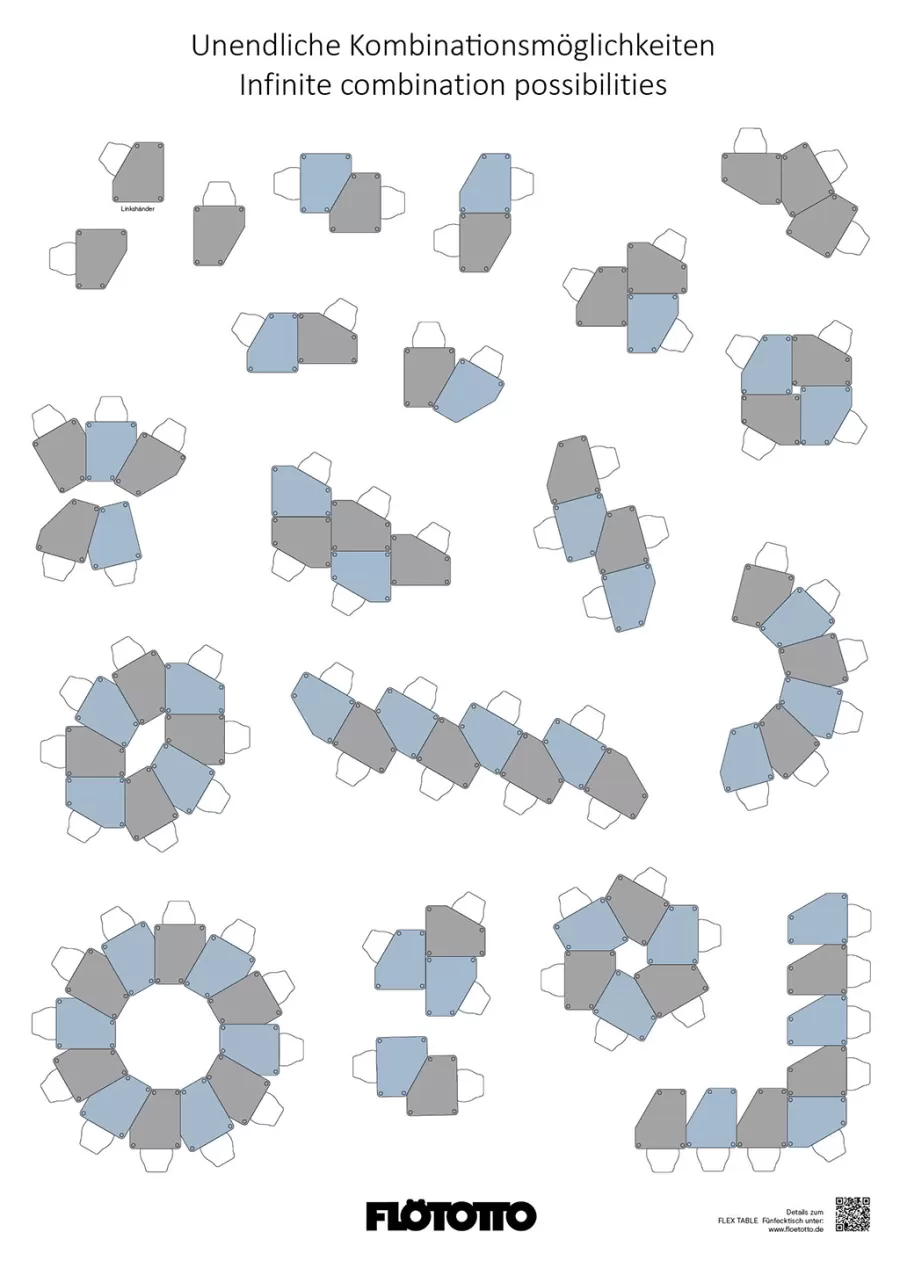 FLÖTOTTO - FLEX TABLE Fünfecktisch