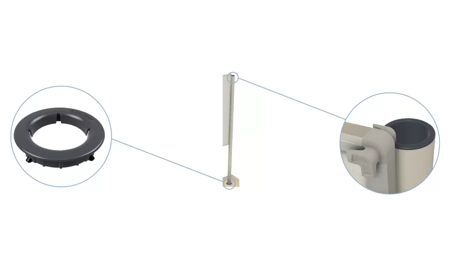 FLÖTOTTO - ACTIVE Säulenrohr für Ausstellungssystem