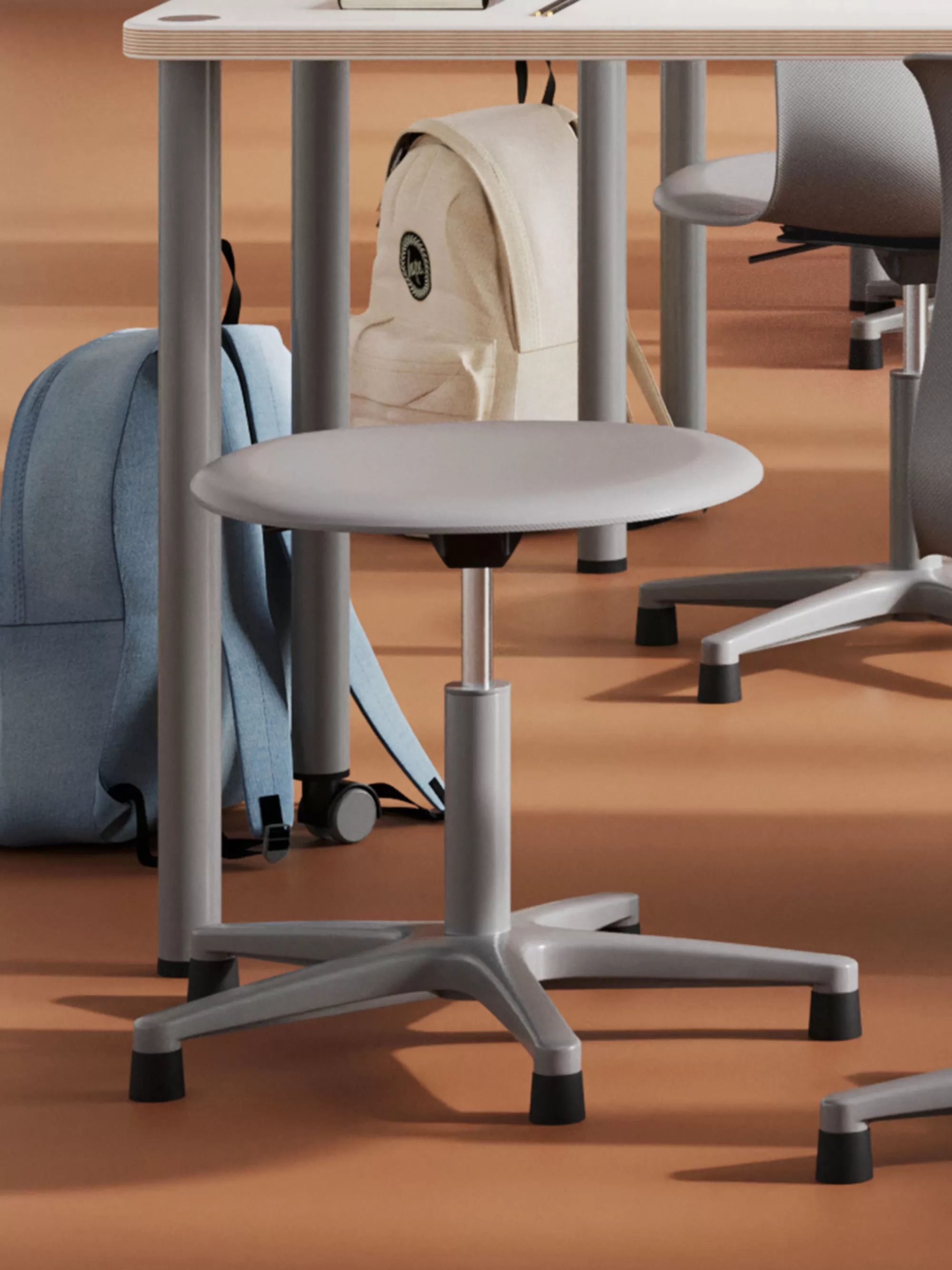 FLÖTOTTO - PRO STOOL Drehhocker high – Counterhöhe mit Fußring