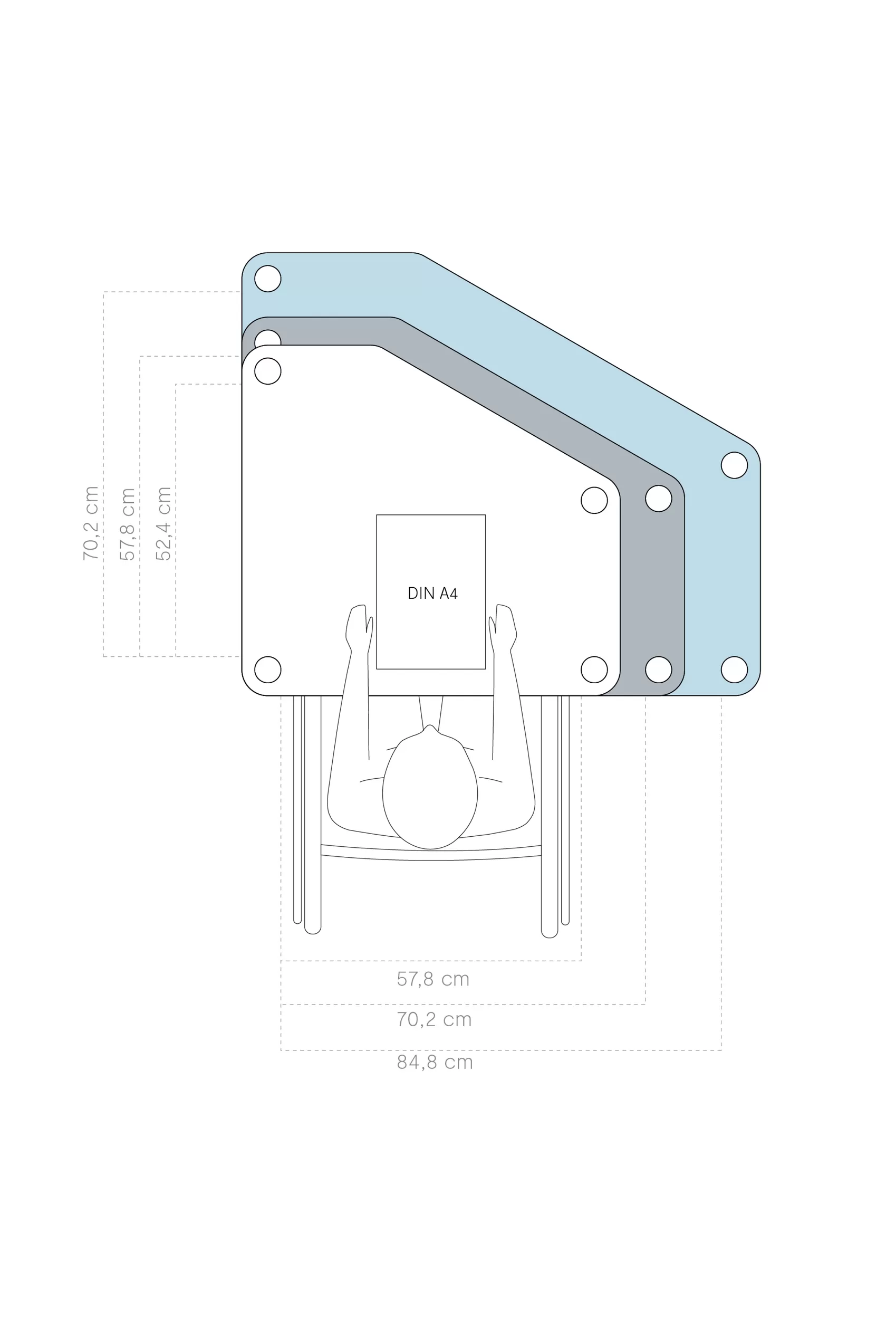 FLÖTOTTO - FLEX TABLE Fünfecktisch